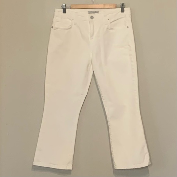 Joie | crop flare jeans in porcelain (30) like new - Picture 5 of 12